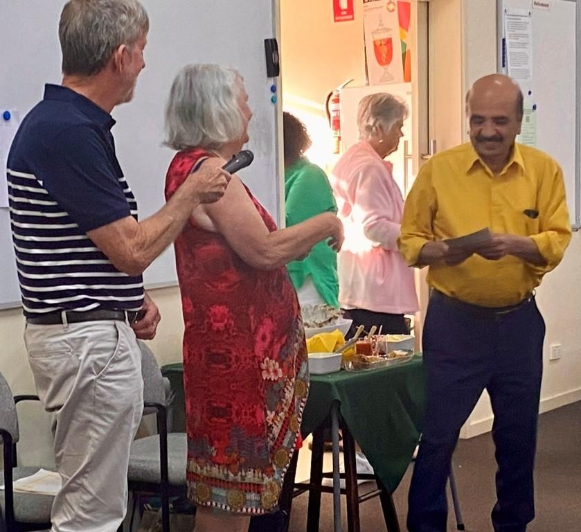Piyush accepting his swag of awards